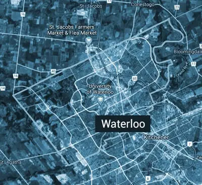Map of Waterloo, Ontario